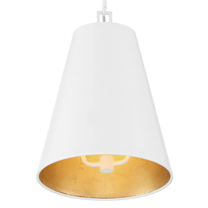 Crystorama 8685-MT-GA Two Light Chandelier, Matte White + Antique Gold