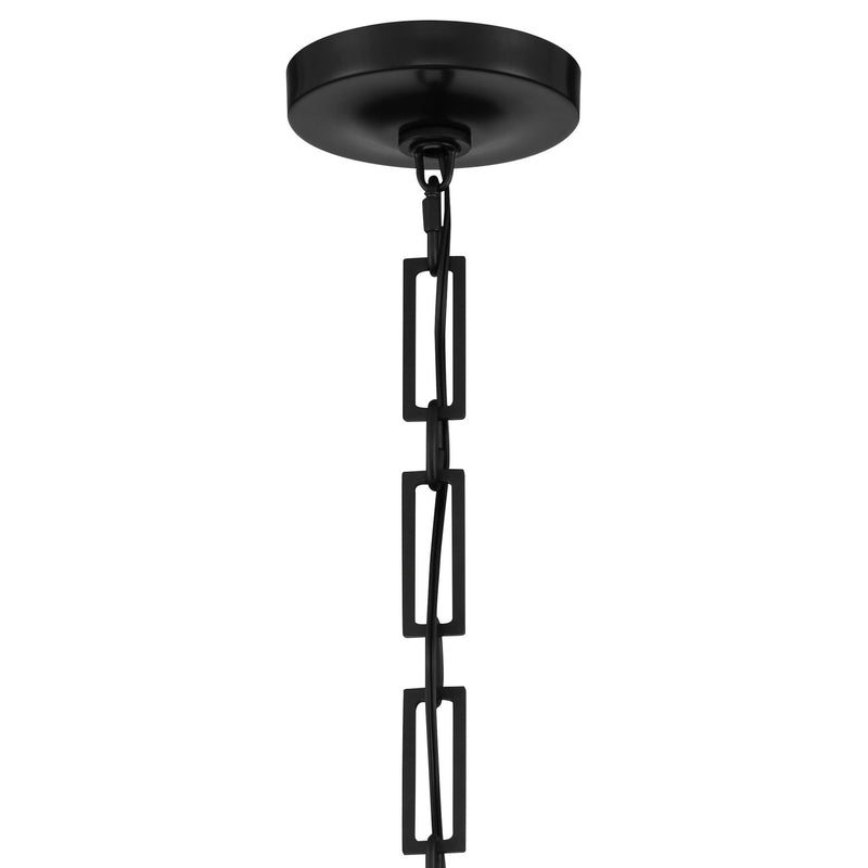 Crystorama 8687-MK-GA Three Light Chandelier, Matte Black + Antique Gold