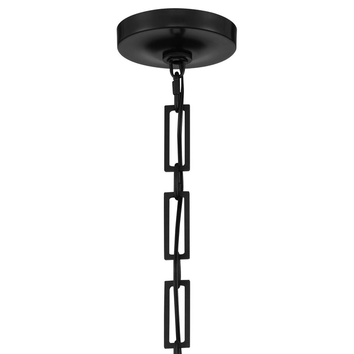 Crystorama 8687-MK-GA Three Light Chandelier, Matte Black + Antique Gold