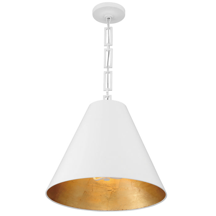 Crystorama 8687-MT-GA Three Light Chandelier, Matte White + Antique Gold