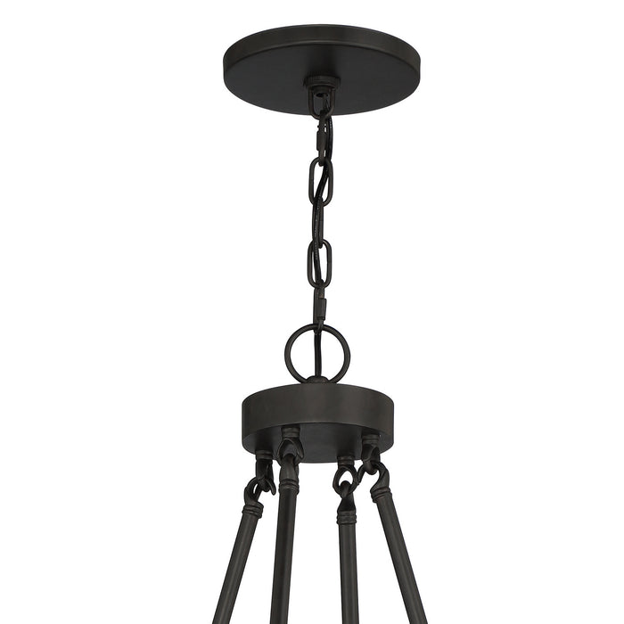 Crystorama 9045-BK 12 Light Chandelier, Black