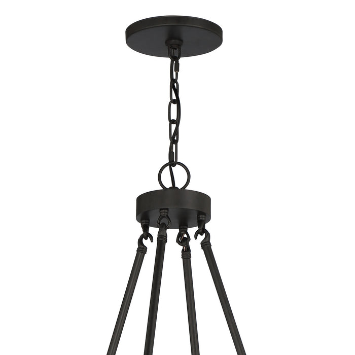 Crystorama 9046-BK 15 Light Chandelier, Black