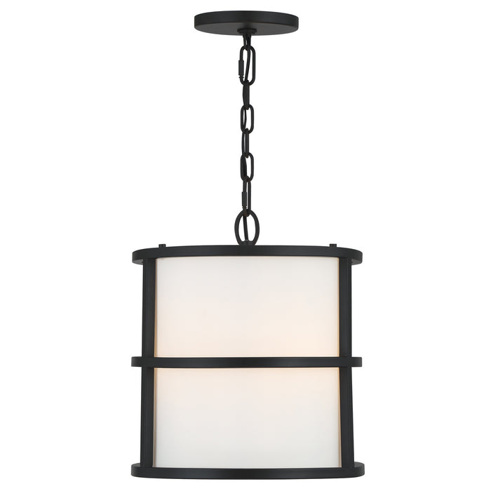 Crystorama 9593-MK Three Light Pendant, Matte Black