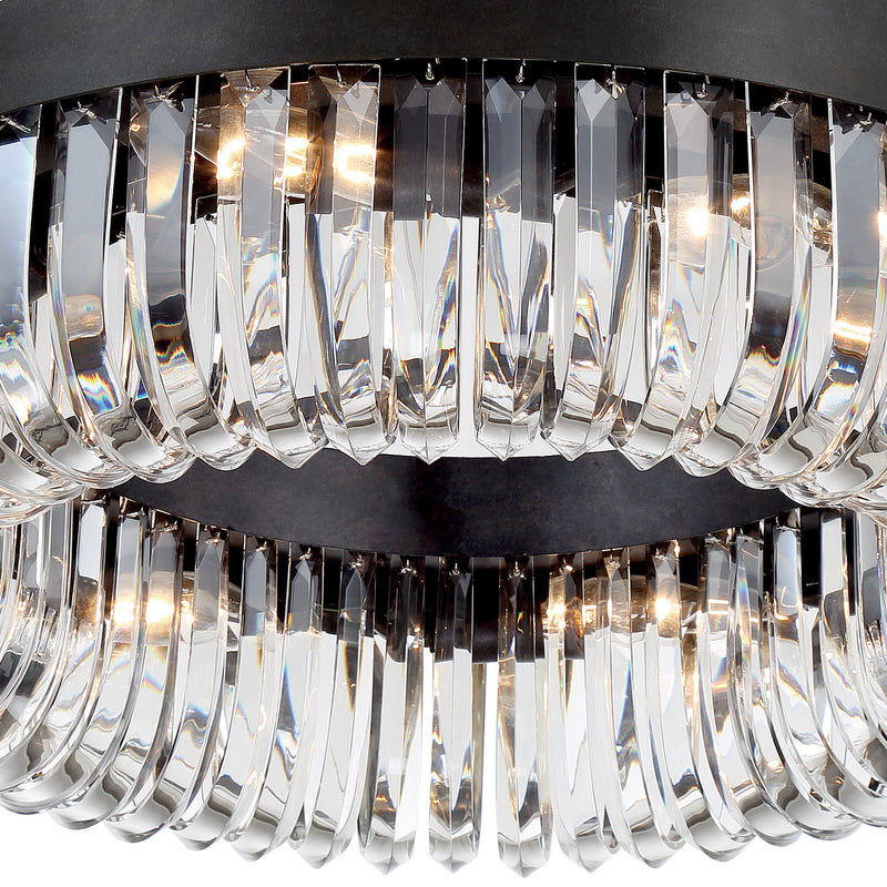 Crystorama ALI-B2008-CZ Eight Light Chandelier, Charcoal Bronze