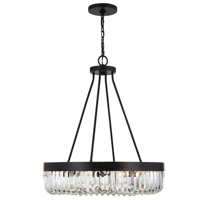 Crystorama ALI-B2010-CZ Ten Light Chandelier, Charcoal Bronze