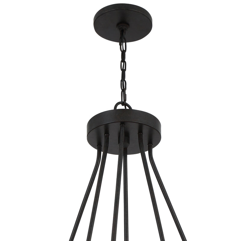 Crystorama ALI-B2026-CZ 26 Light Chandelier, Charcoal Bronze