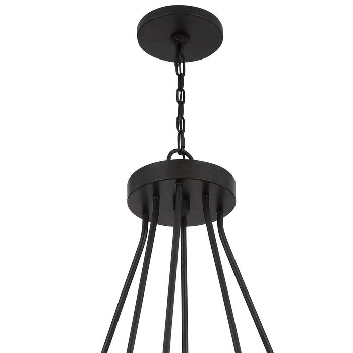 Crystorama ALI-B2026-CZ 26 Light Chandelier, Charcoal Bronze