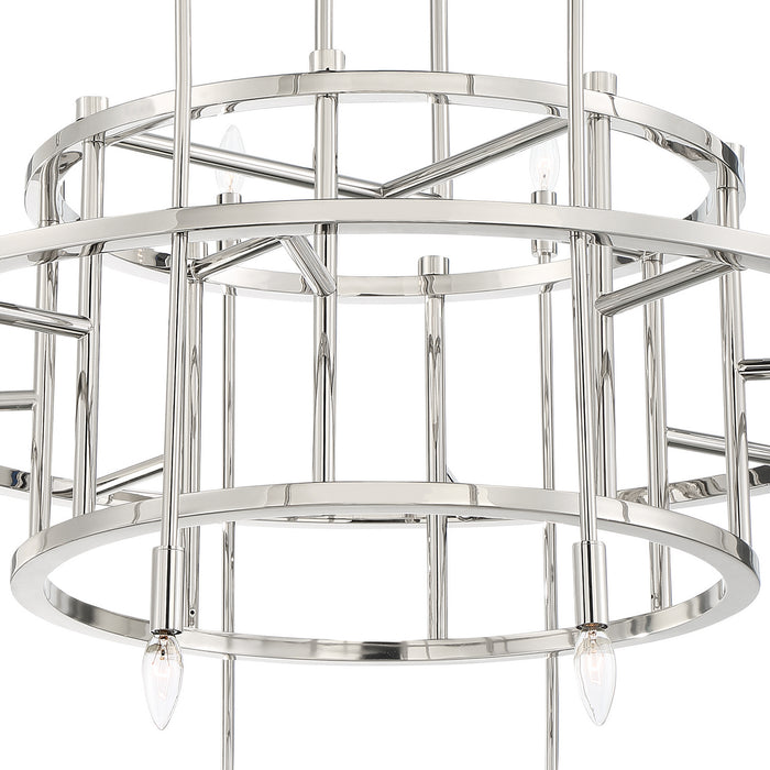 Crystorama ARS-B4020-PN 20 Light Chandelier, Polished Nickel