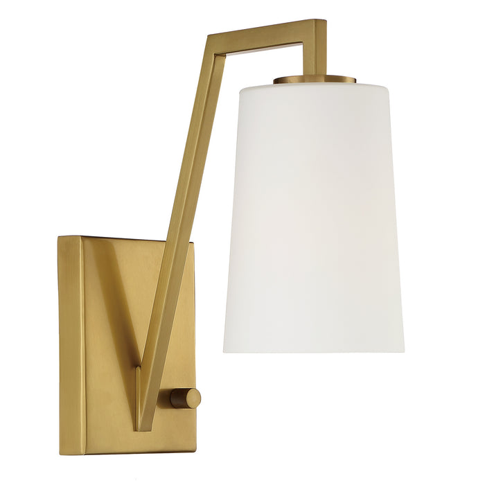 Crystorama AVO-B4201-AG One Light Wall Sconce, Aged Brass