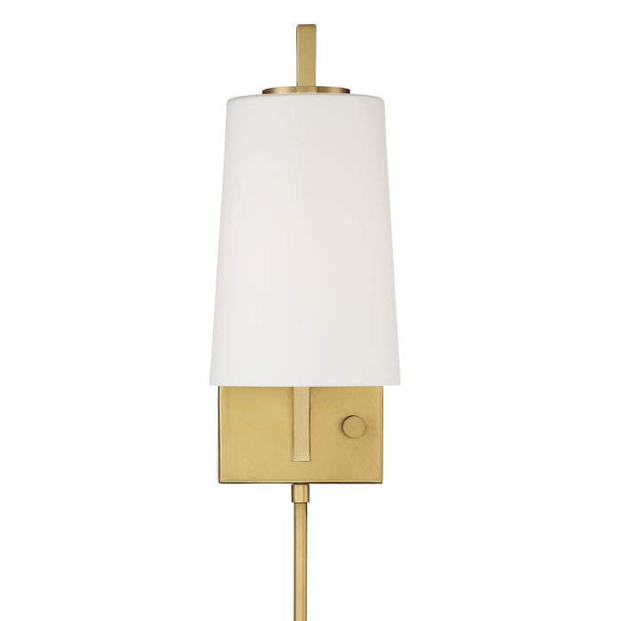 Crystorama AVO-B4201-AG One Light Wall Sconce, Aged Brass