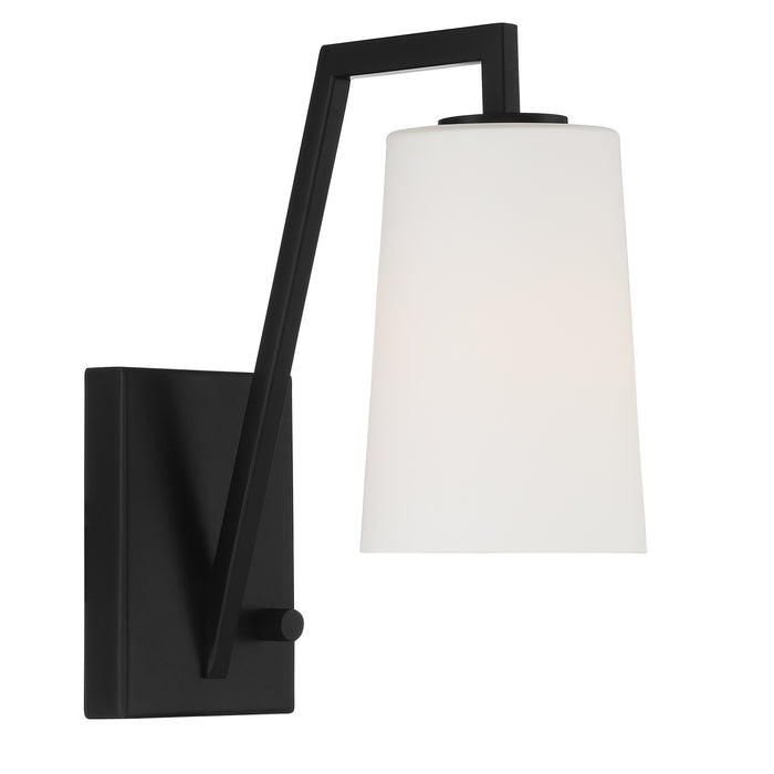 Crystorama AVO-B4201-MK One Light Wall Sconce, Matte Black