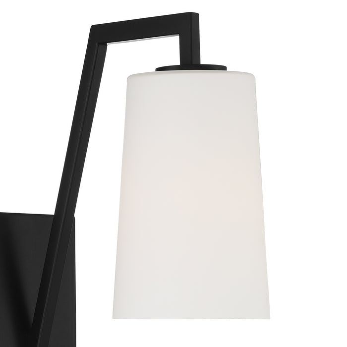 Crystorama AVO-B4201-MK One Light Wall Sconce, Matte Black