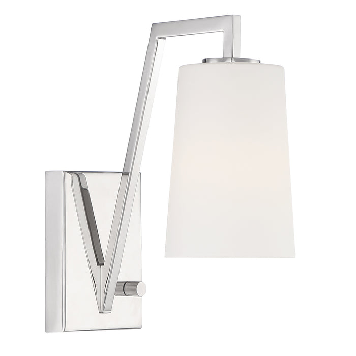 Crystorama AVO-B4201-PN One Light Wall Sconce, Polished Nickel