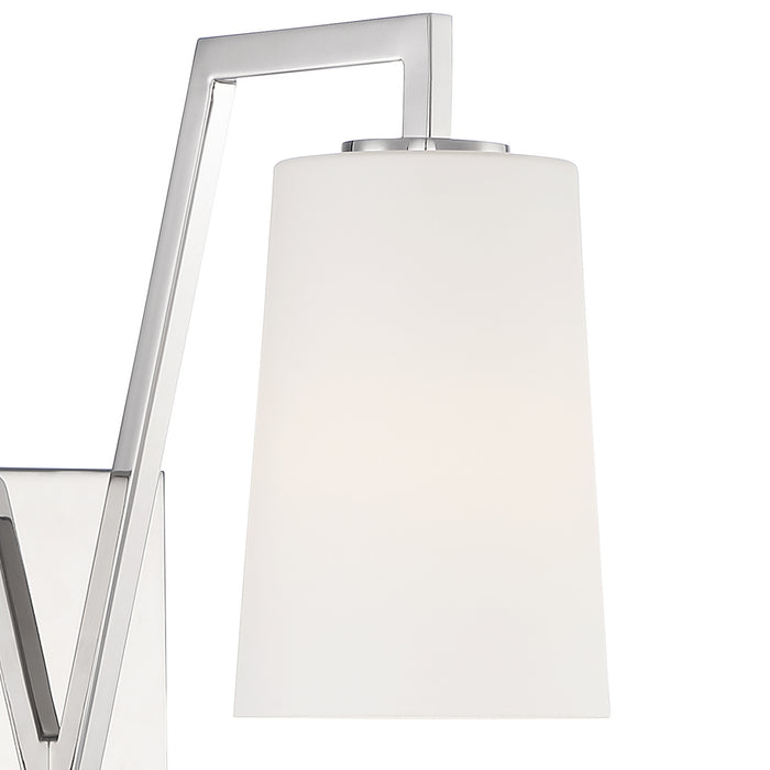 Crystorama AVO-B4201-PN One Light Wall Sconce, Polished Nickel