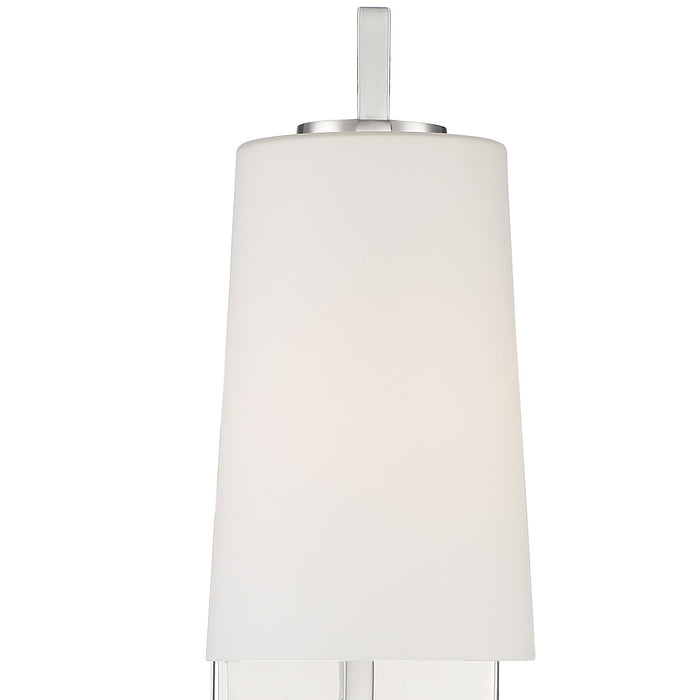 Crystorama AVO-B4201-PN One Light Wall Sconce, Polished Nickel