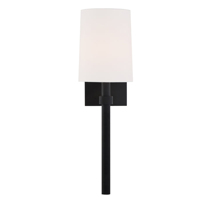 Crystorama BRO-451-BF One Light Wall Sconce, Black Forged