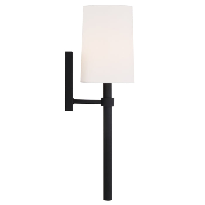 Crystorama BRO-451-BF One Light Wall Sconce, Black Forged