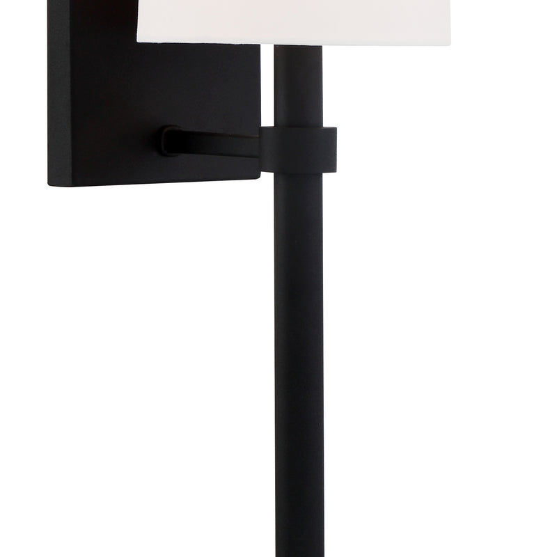 Crystorama BRO-451-BF One Light Wall Sconce, Black Forged