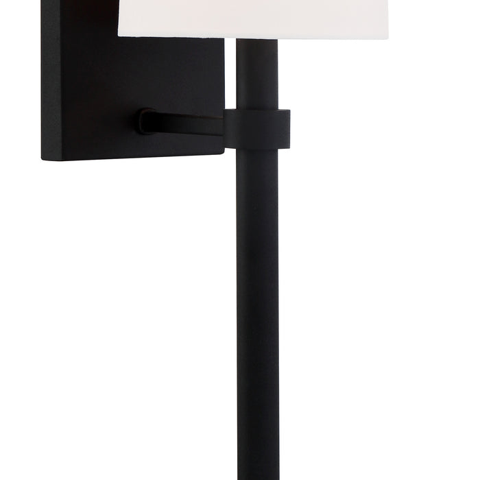 Crystorama BRO-451-BF One Light Wall Sconce, Black Forged