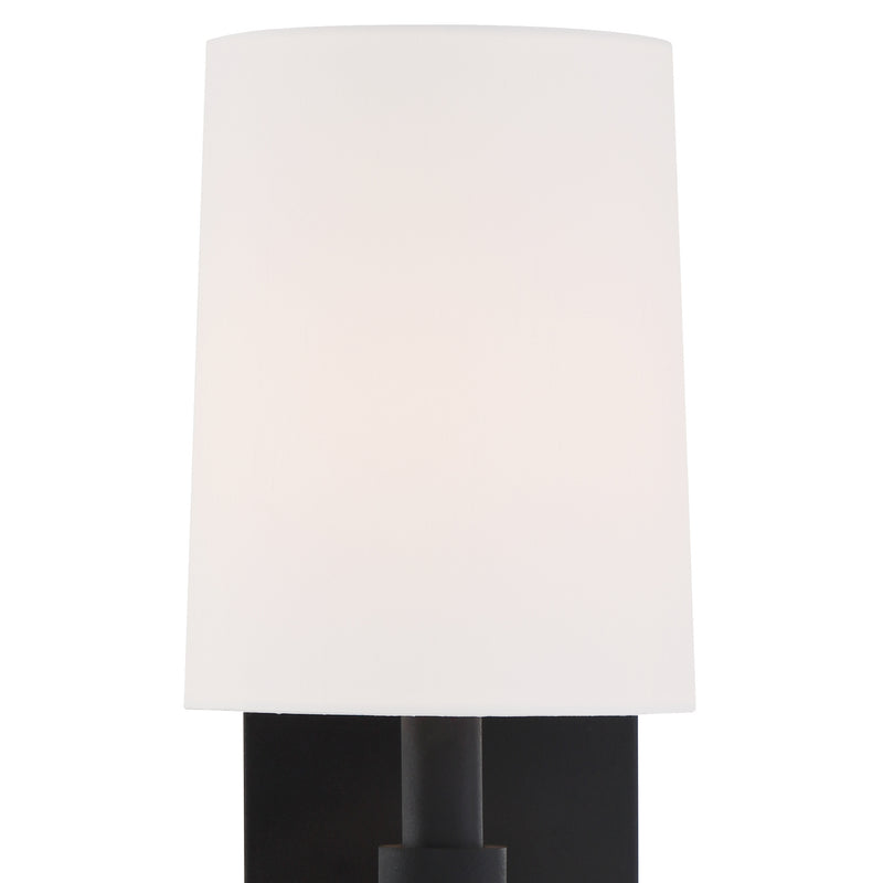 Crystorama BRO-451-BF One Light Wall Sconce, Black Forged