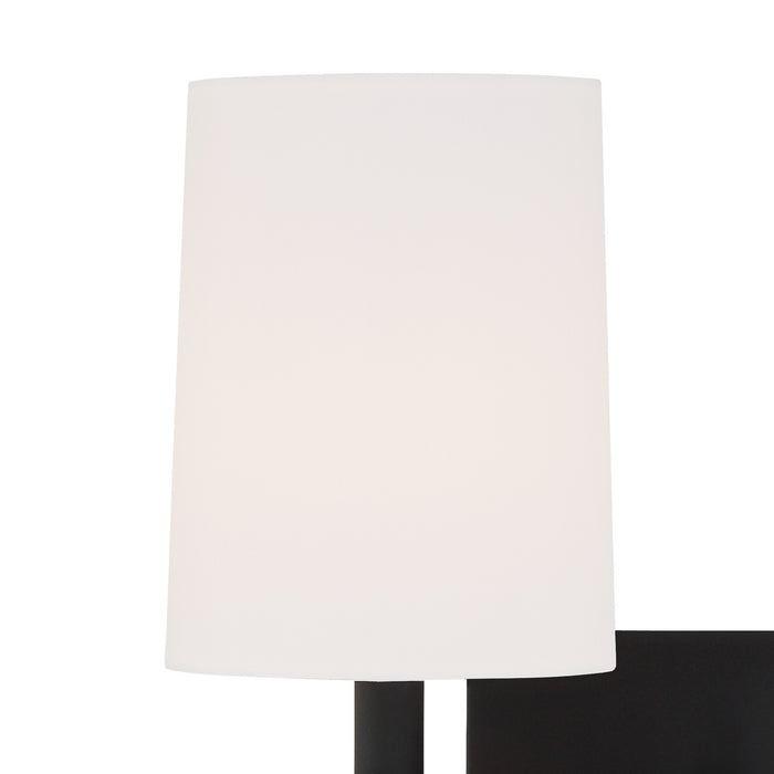 Crystorama BRO-452-BF Two Light Wall Sconce, Black Forged