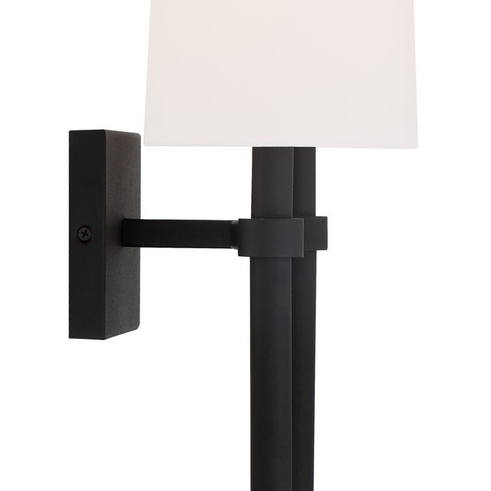 Crystorama BRO-452-BF Two Light Wall Sconce, Black Forged