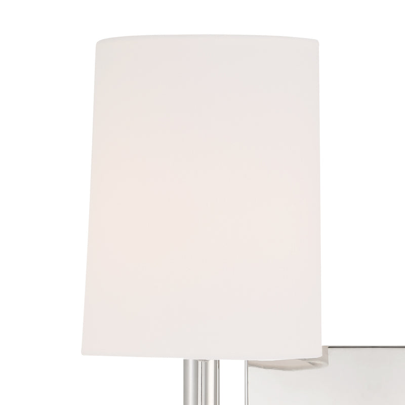 Crystorama BRO-452-PN Two Light Wall Sconce, Polished Nickel