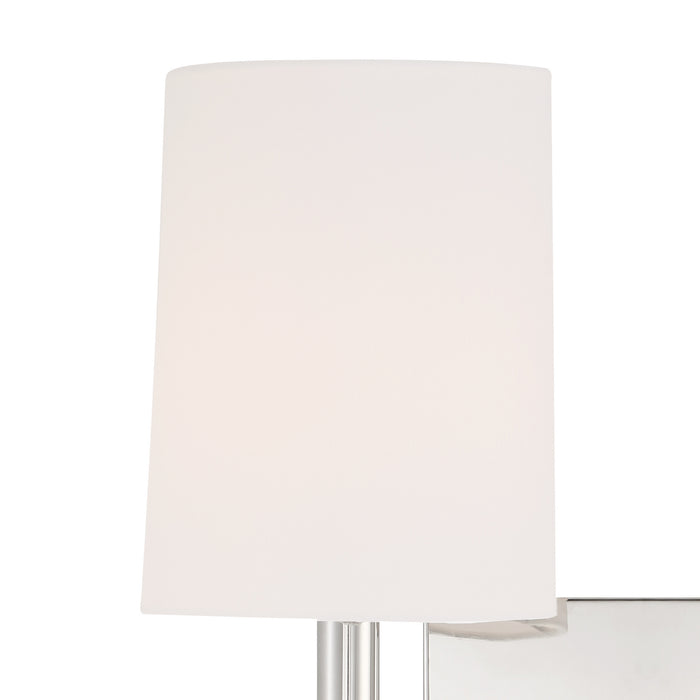 Crystorama BRO-452-PN Two Light Wall Sconce, Polished Nickel