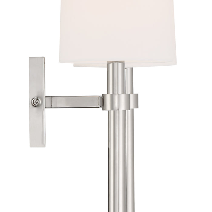 Crystorama BRO-452-PN Two Light Wall Sconce, Polished Nickel