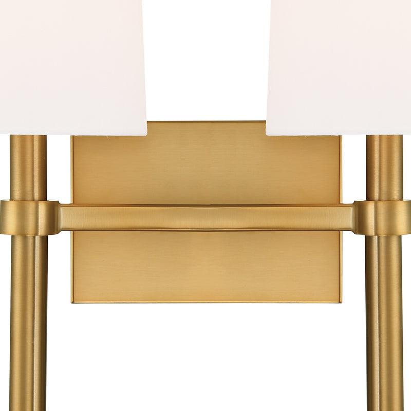 Crystorama BRO-452-VG Two Light Wall Sconce, Vibrant Gold