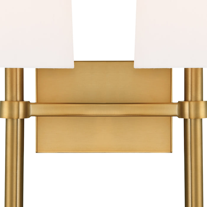 Crystorama BRO-452-VG Two Light Wall Sconce, Vibrant Gold