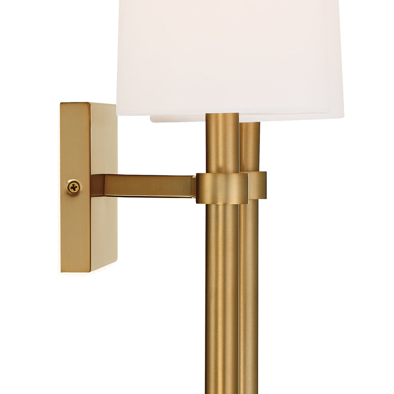 Crystorama BRO-452-VG Two Light Wall Sconce, Vibrant Gold
