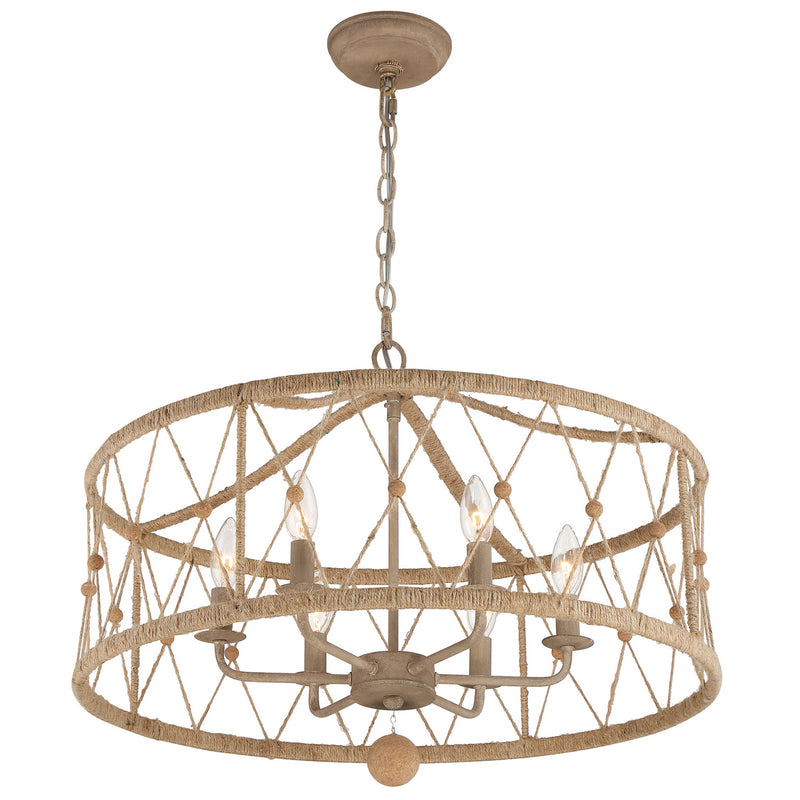 Crystorama BRX-B7906-BS Six Light Chandelier, Burnished Silver