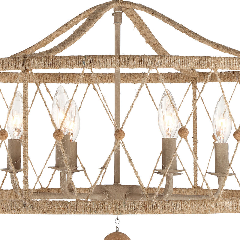 Crystorama BRX-B7906-BS Six Light Chandelier, Burnished Silver