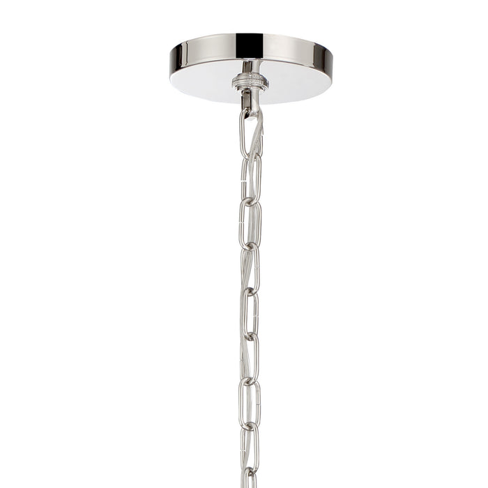 Crystorama DEV-B8003-PN Three Light Mini Chandelier, Polished Nickel