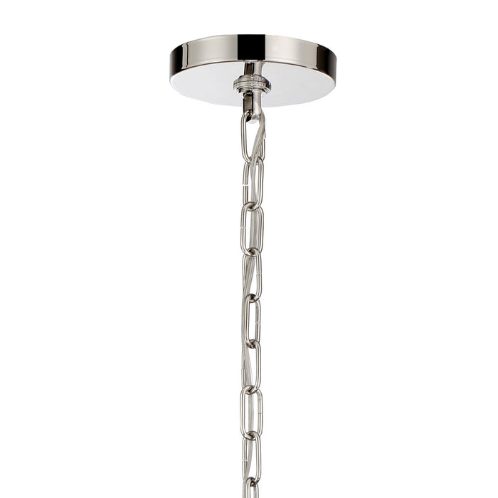 Crystorama DEV-B8004-PN Four Light Mini Chandelier, Polished Nickel