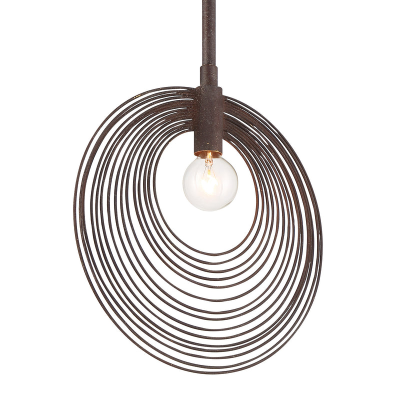 Crystorama DOR-B7700-FB One Light Pendant, Forged Bronze