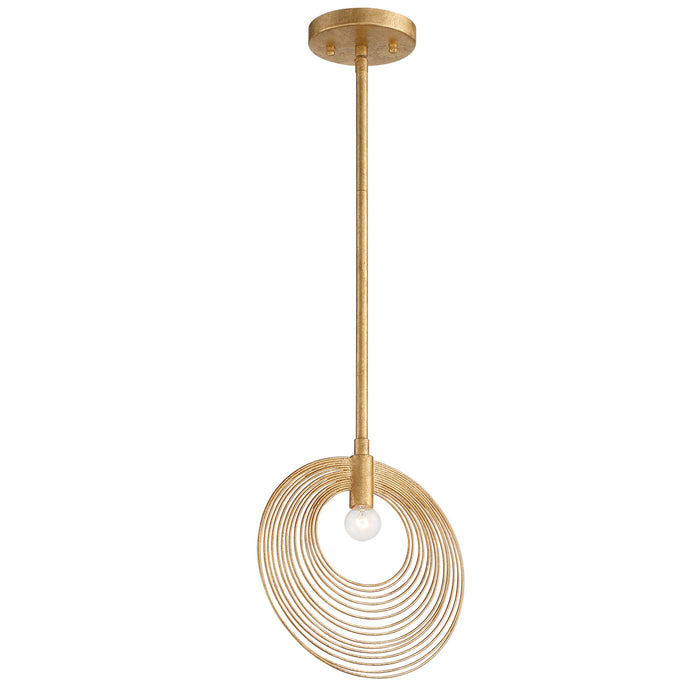 Crystorama DOR-B7700-RG One Light Pendant, Renaissance Gold