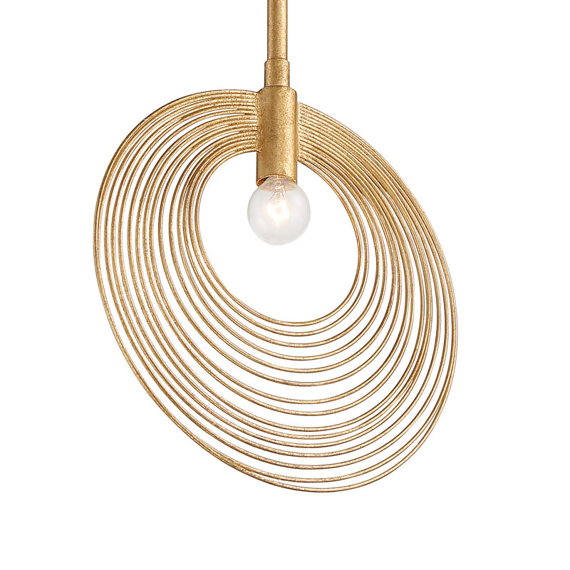 Crystorama DOR-B7700-RG One Light Pendant, Renaissance Gold