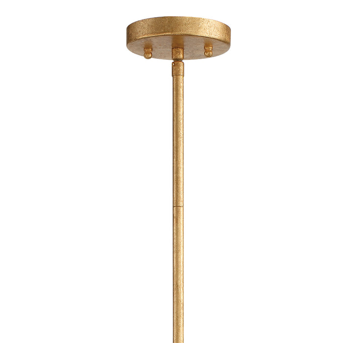 Crystorama DOR-B7700-RG One Light Pendant, Renaissance Gold