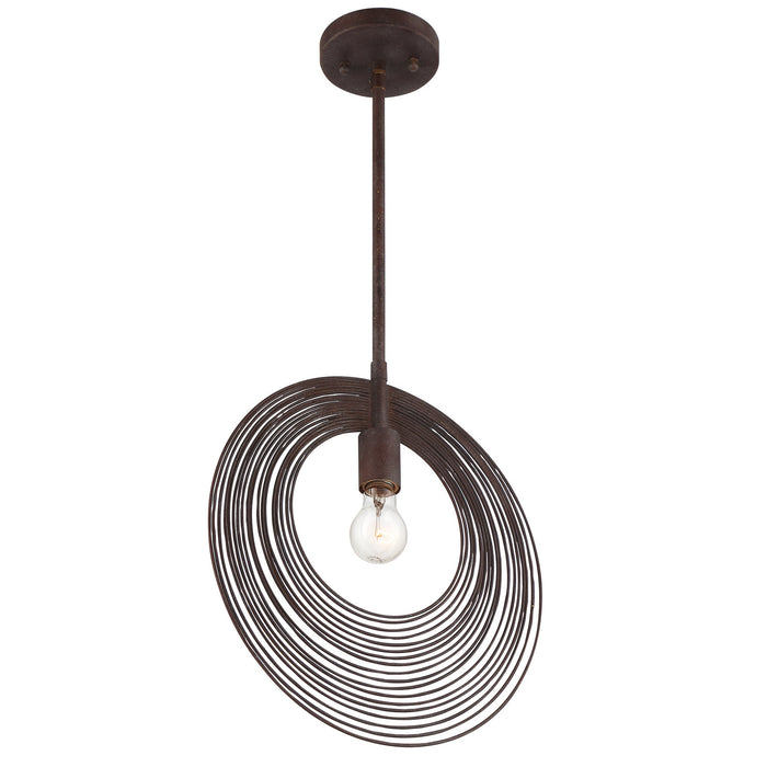 Crystorama DOR-B7701-FB One Light Pendant, Forged Bronze