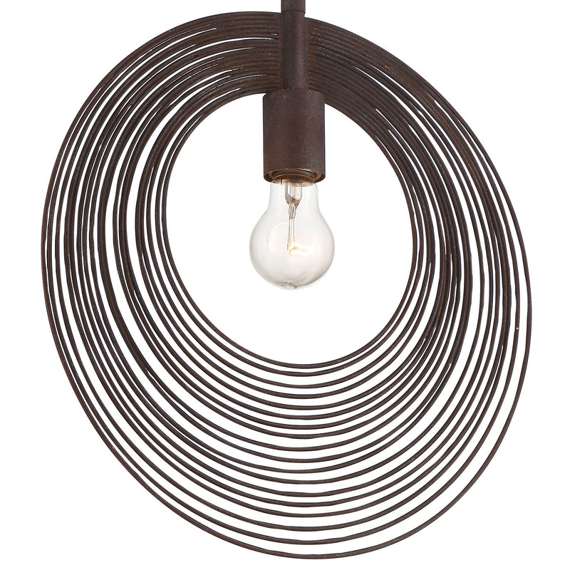 Crystorama DOR-B7701-FB One Light Pendant, Forged Bronze