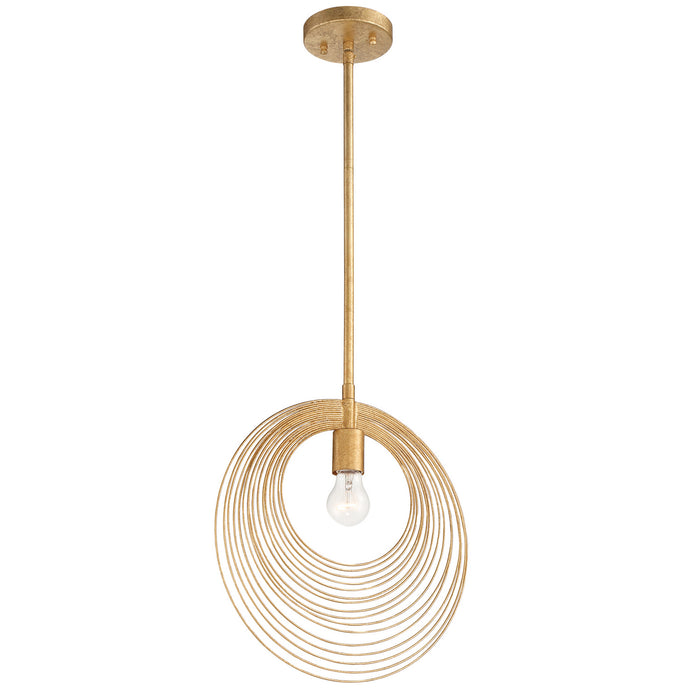 Crystorama DOR-B7701-RG One Light Pendant, Renaissance Gold