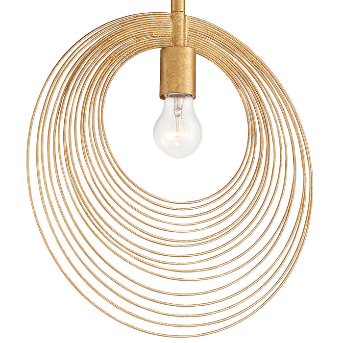 Crystorama DOR-B7701-RG One Light Pendant, Renaissance Gold