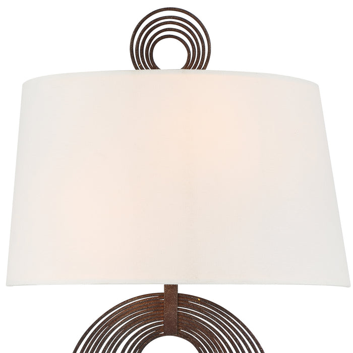 Crystorama DOR-B7702-FB Two Light Wall Sconce, Forged Bronze