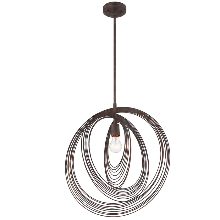 Crystorama DOR-B7711-FB One Light Pendant, Forged Bronze