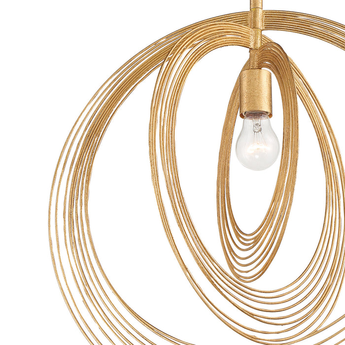 Crystorama DOR-B7711-RG One Light Pendant, Renaissance Gold