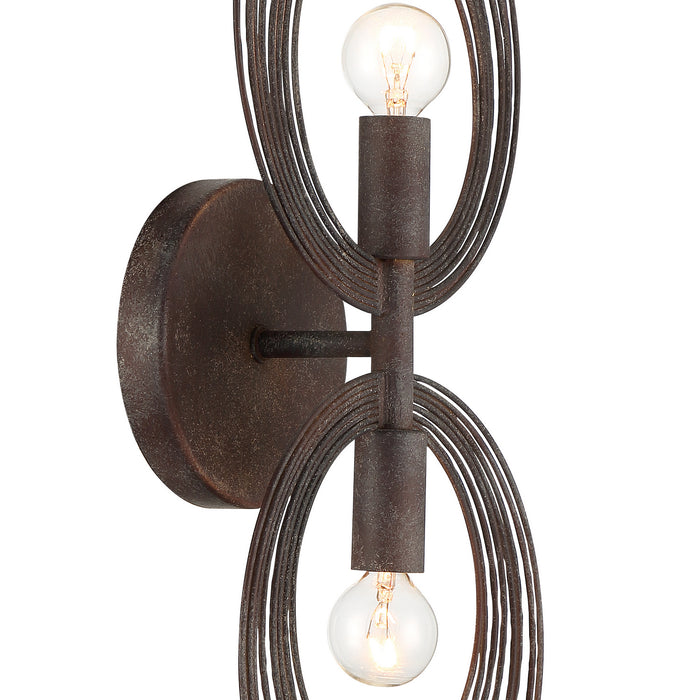 Crystorama DOR-B7722-FB Two Light Wall Sconce, Forged Bronze