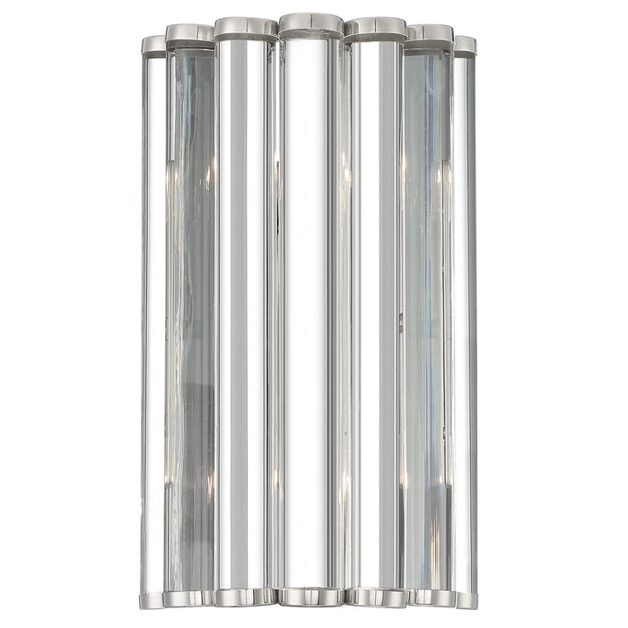 Crystorama ELL-B3002-PN Two Light Wall Sconce, Polished Nickel
