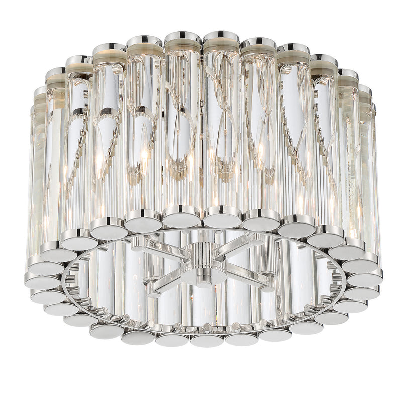 Crystorama ELL-B3004-PN_CEILING Four Light Semi Flush Mount, Polished Nickel